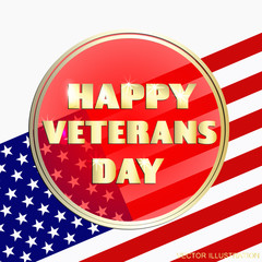 Colorful illustration for Happy Veterans day.