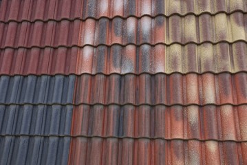 colored texture from a set of roof shingles