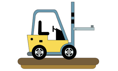 Illustration graphic design of forklift vehicle icon