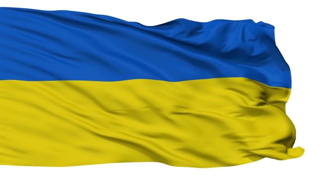Chemnitz flag, city of Germany, realistic animation isolated on white seamless loop - 10 seconds long (alpha channel is included)
