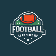 american football logo. sport emblem, badge. vector illustration