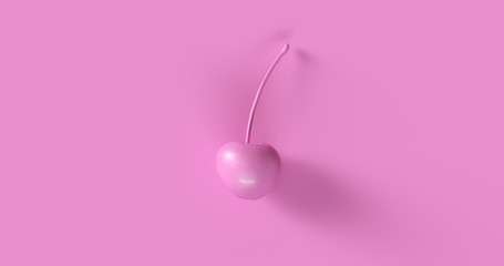 Pink Cherry 3d illustration	