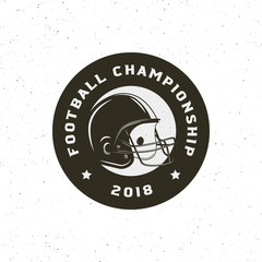 american football logo. sport emblem, badge. vector illustration