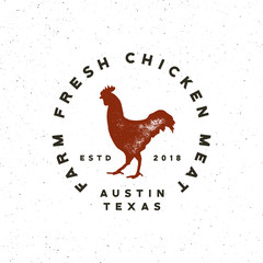 Fototapeta na wymiar premium fresh chicken meat label. vector illustration