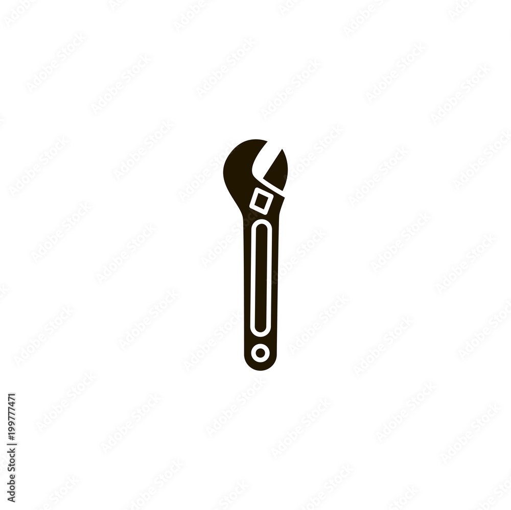 Poster wrench icon. sign design