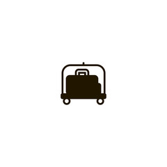 luggage cart icon. sign design