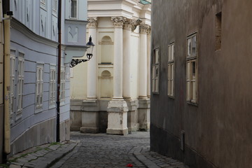 Zámočnícka lane near Franciscan Church in city centre of Bratislava, Slovakia