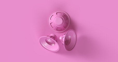 Pink Speakers 3d illustration	