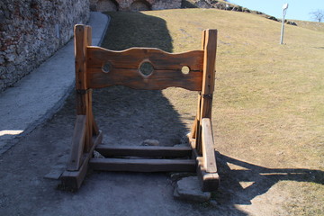 Rack on Trenčín castle, Slovakia