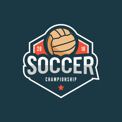 football, soccer logo. sport emblem. vector illustration