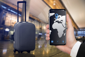 Smart baggage with built-in GPS tracking