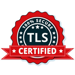 Obraz premium TLS Certified label illustration