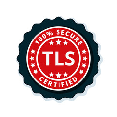 Fototapeta premium TLS Certified label illustration