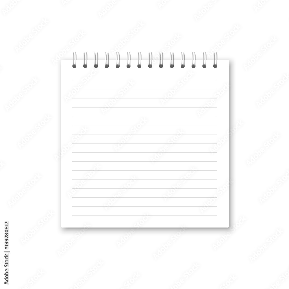 Aufkleber vector realistic opened notebook.