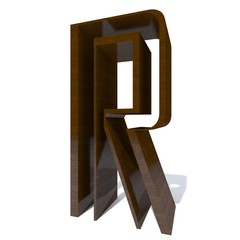 Conceptual wood or wooden brown font or type, timber or lumber industry piece isolated on white background. Educative hadwood material, smooth surface mahogany handmade sculpted 3D illustration object