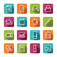 Kitchen home appliances. Vector illustration