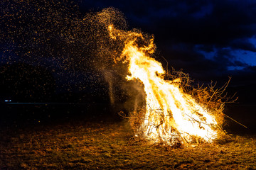 Fire at night