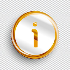 Information rounded button. Vector illustration.