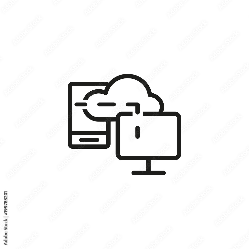 Poster synchronizing devices icon