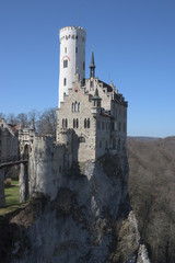 Schloss Lichtenstein, Baden- W&uuml;rttemberg, Deutschland - April 7, 2018 : Blick auf Schloss Lichtenstein.