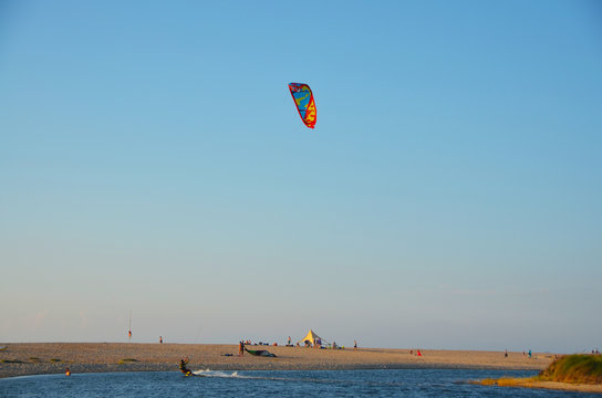 kite surfing in sardinia, italy