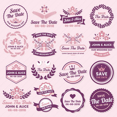 Wedding Retro Vintage Vector Label
