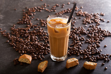 iced coffee in a glass