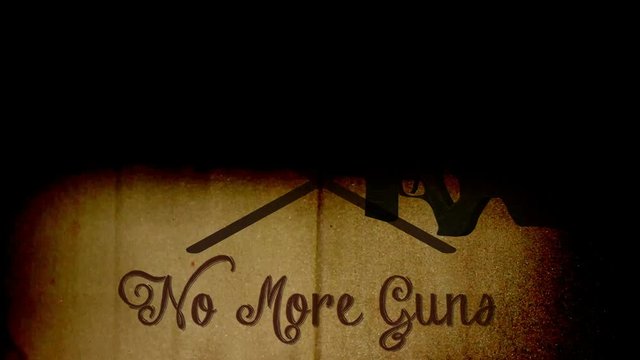 USA Gun Prohibition Protect Our Children No More Guns Vintage Animation