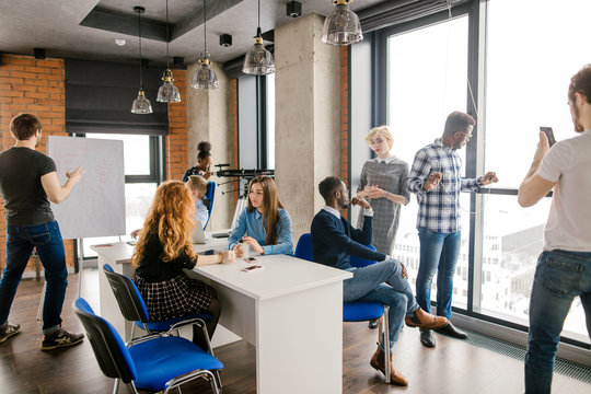 life in the office in break time - Powered by Adobe