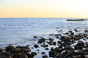Obraz premium The seaside scenery is in winter