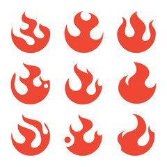 Fire icon set