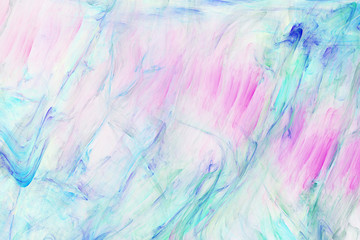 Abstract blue and pink marble texture. Fractal background. Fantasy digital art. 3D rendering.