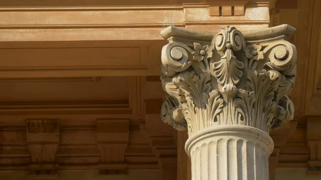 Close up of a column capital