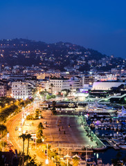 Obraz premium Long exposure of Promenade de la Pantiero, Cannes