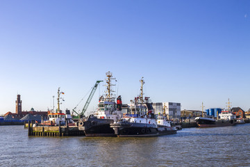 Fototapeta premium Wischhafen, Hafen 