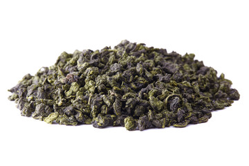 Oolong tea milky isolated on white