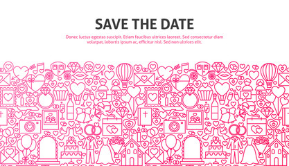 Fototapeta premium Save the Date Web Concept