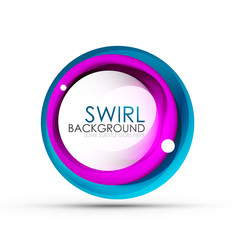 Spiral swirl flowing lines 3d vector abstract digital motion background design. Rotating concept