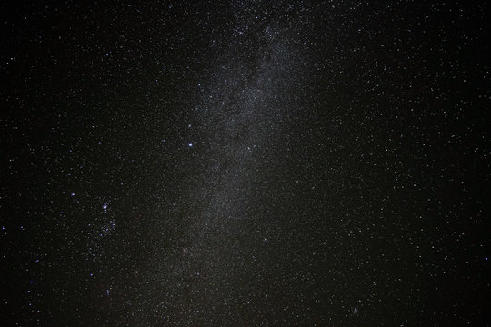 Beautiful milky way, stars and fogs in the Southern Hemisphere, Elqui Valley, Chile, South America