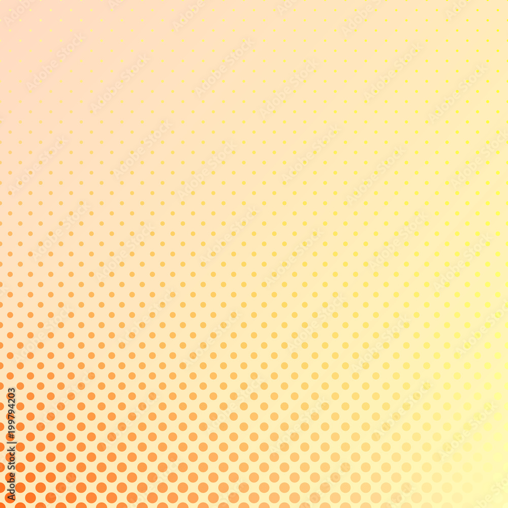 Poster halftone dot pattern background - gradient vector graphic design with dots in varying sizes
