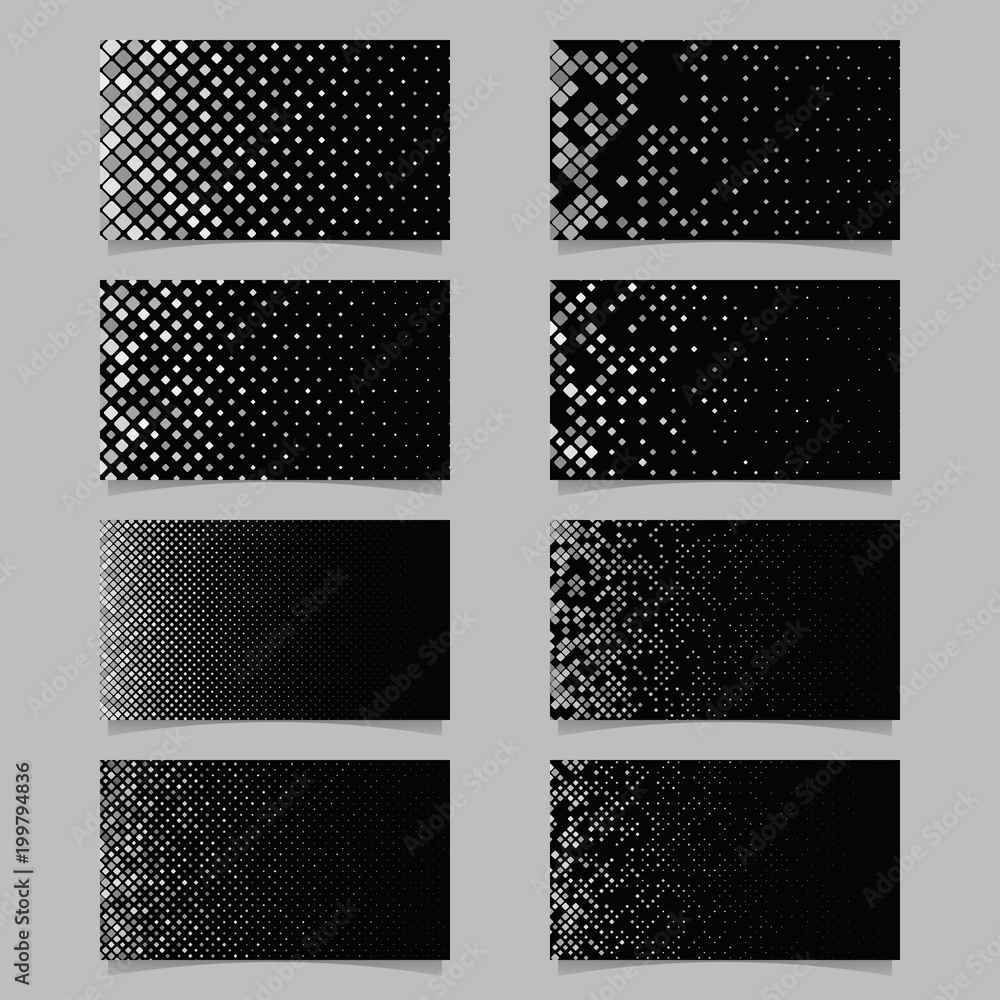 Poster abstract diagonal square mosaic pattern card template background set