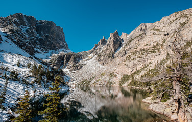 Emerald Lake, Rocky Mountains, Colorado, USA.