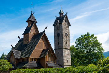 Fototapeta na wymiar Vang stave church in Karpacz