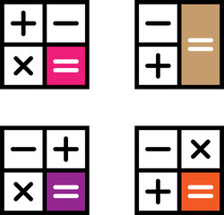 Calculator Icon, Calculator Keypad Sign