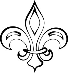 Fleur De Lis Calligraphic, Fleur-De-Lys Or Flower-De-Luce, The Decorative Stylized Lily © Aayam 4D