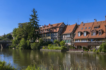 Fototapeta na wymiar Little Venice in Bamberg, Franconia, Germany