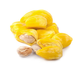 Ripe Jackfruit isolated on white background.