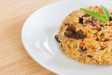 Fish fried rice. Thai food.