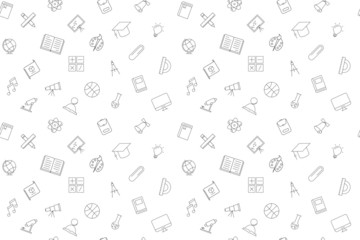 Obraz premium Vector education pattern. Educattion seamless background