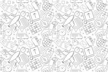 Vector logistics pattern. Logistics seamless background